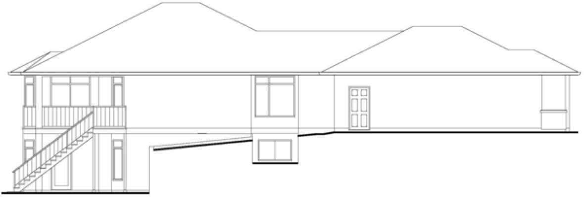 Left Elevation for House Plan #571192