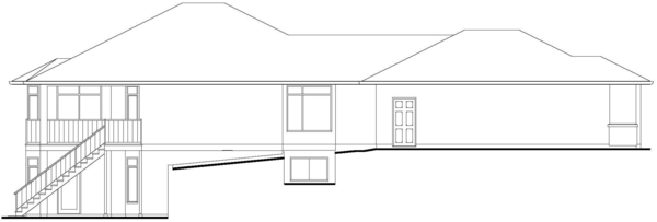 Left Elevation for House Plan #571192