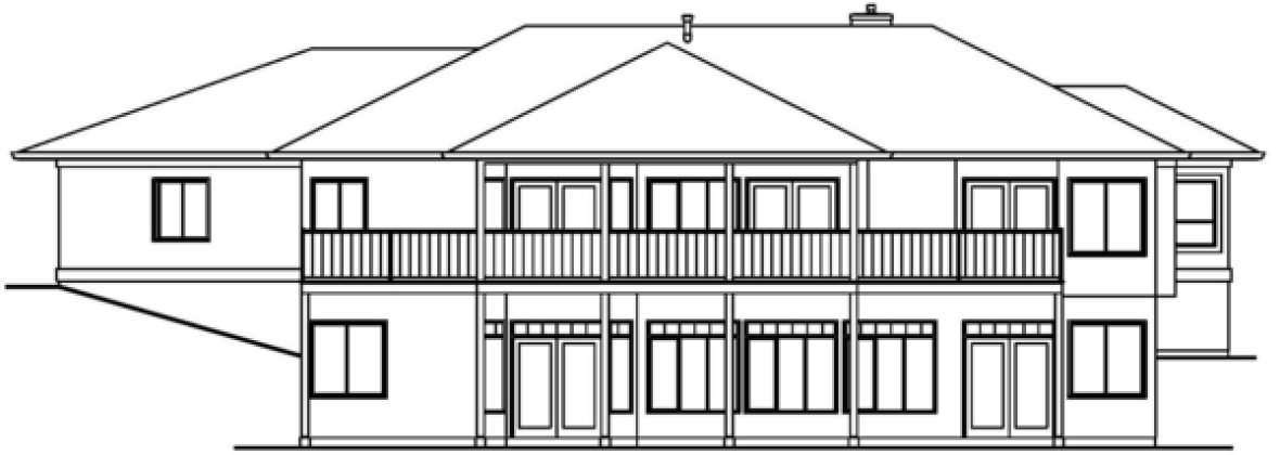 Rear Elevation for House Plan #575433