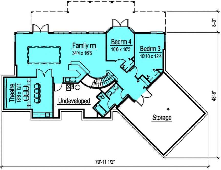 Basement Plan for House Plan #575433