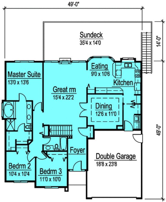 Main Floor Plan for House Plan #577771