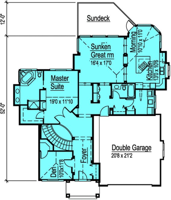 Main Floor Plan for House Plan #571422