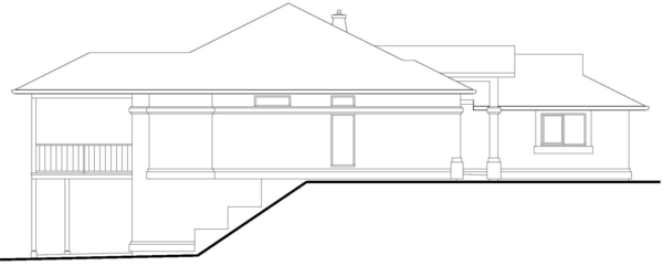 Left Elevation for House Plan #570432