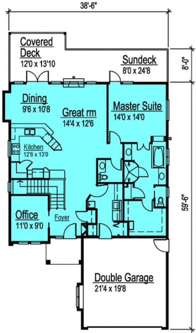 Main Floor Plan for House Plan #570432