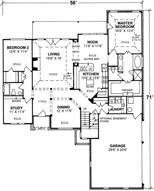 Main Floor Plan for House Plan #243604