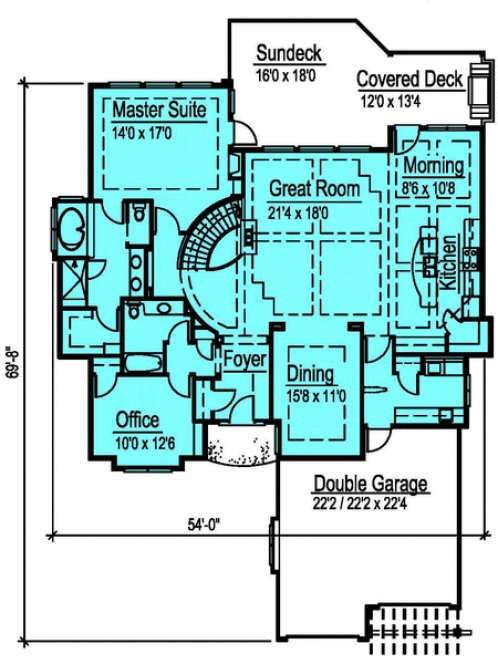 Main Floor Plan for House Plan #575104