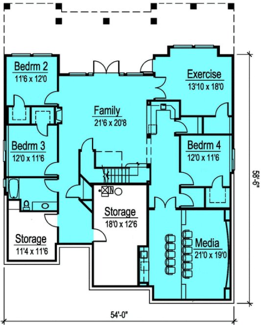 Basement Plan for House Plan #573454