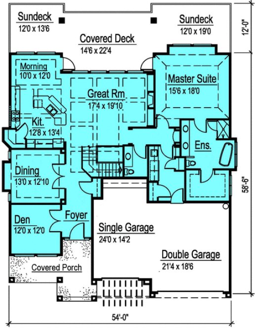 Main Floor Plan for House Plan #573454