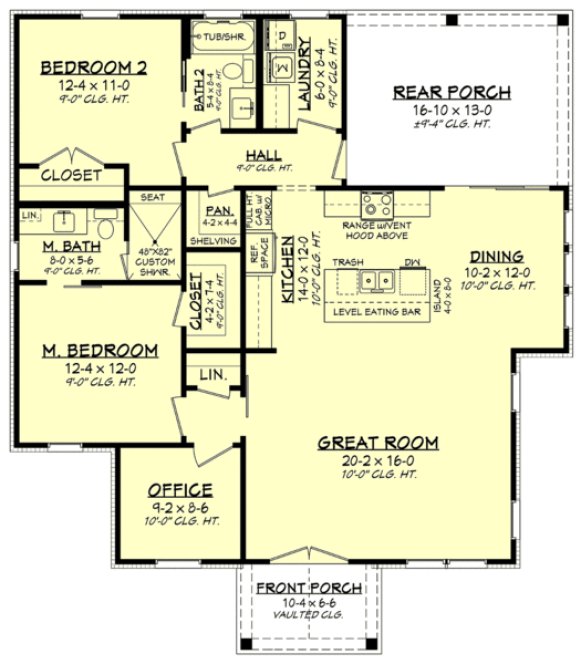 Main Floor Plan for House Plan #309931