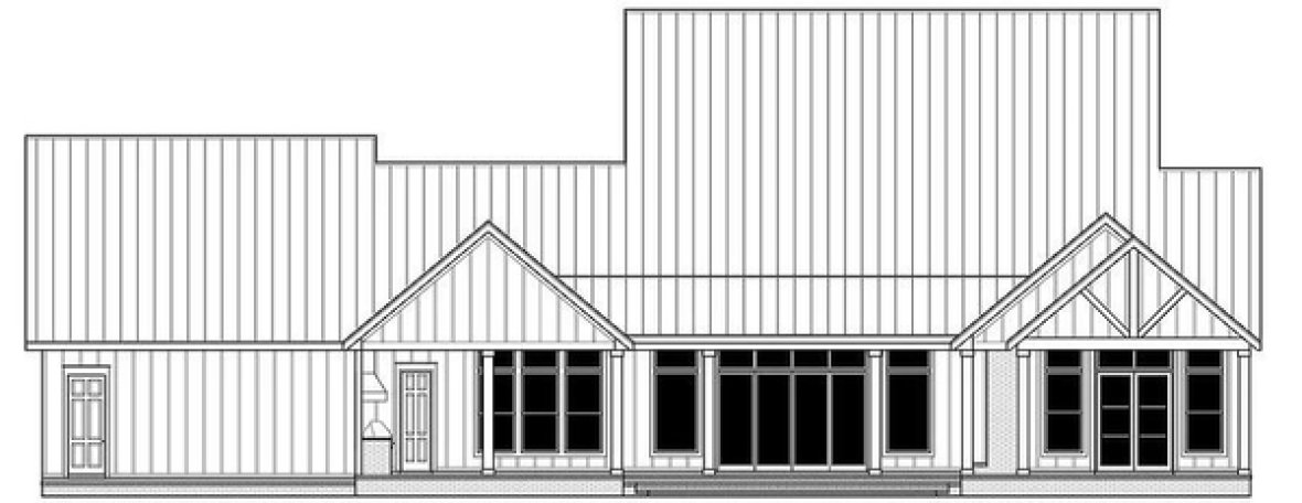 Rear Elevation for House Plan #903014
