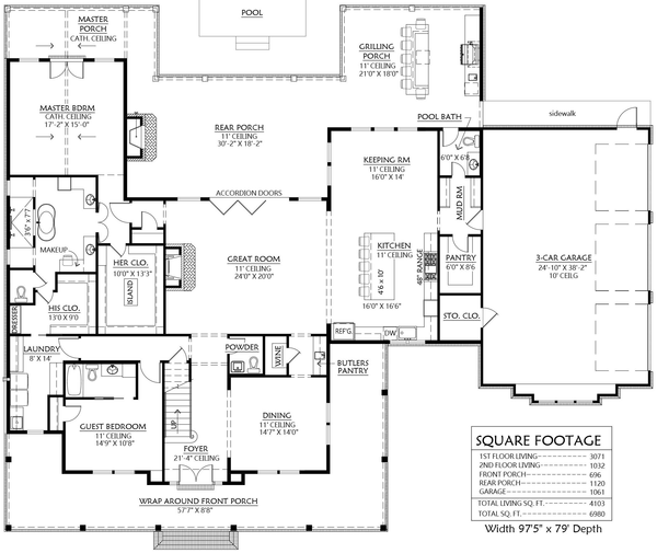 Main Floor Plan for House Plan #903014