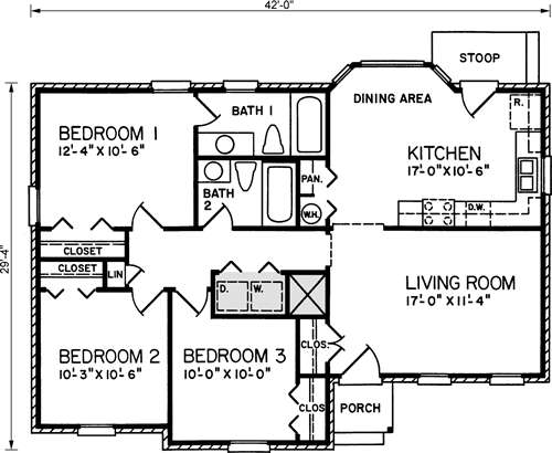 Main Floor Plan for House Plan #658311