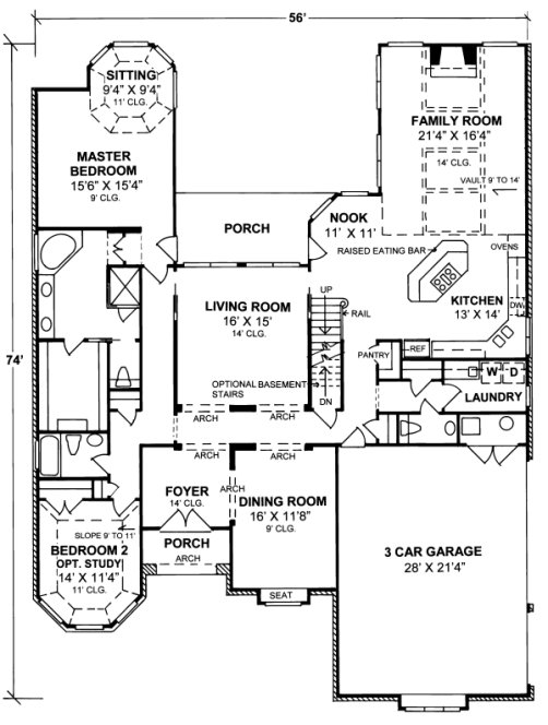 Main Floor Plan for House Plan #245704