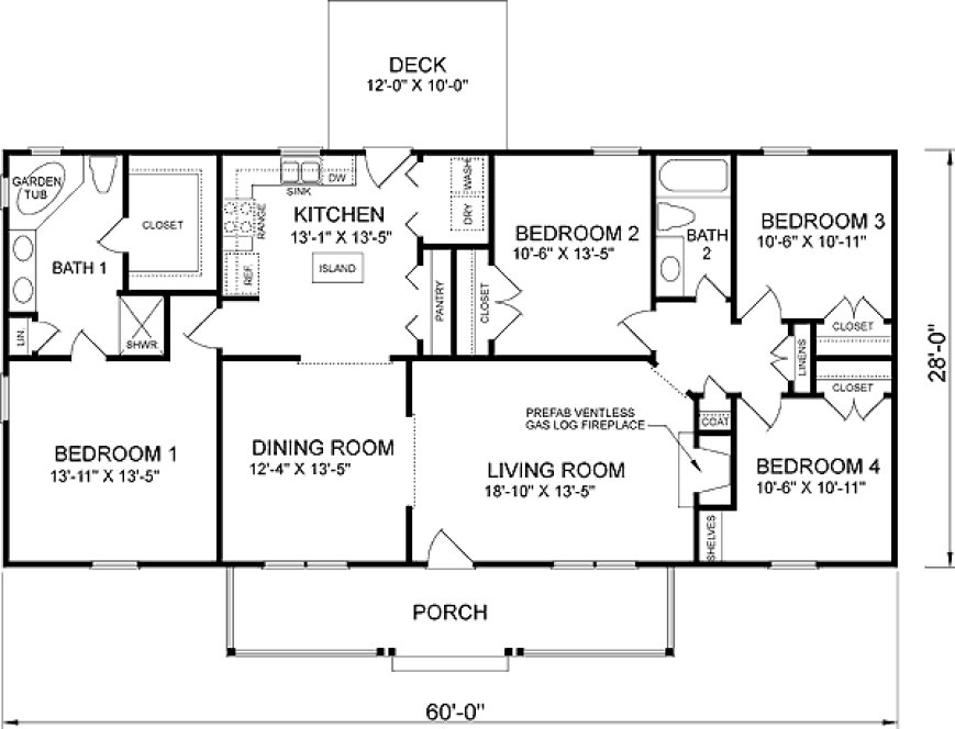 Main Floor Plan for House Plan #650861