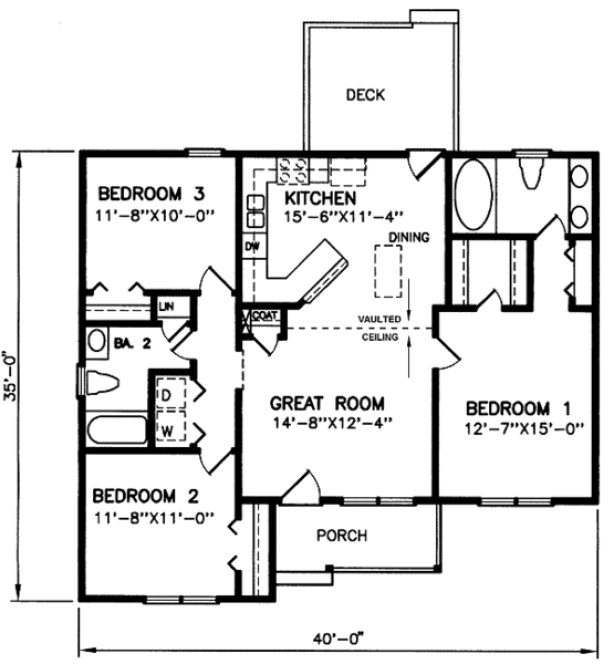 Main Floor Plan for House Plan #658021