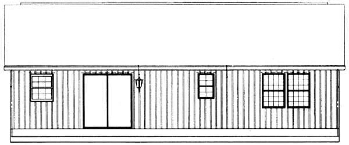 Rear Elevation for House Plan #520311