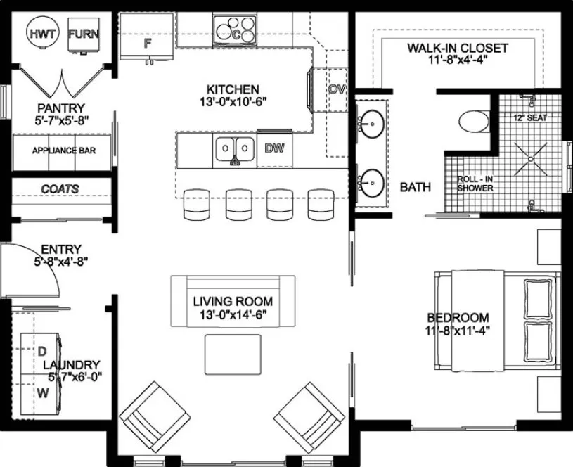 Main Floor Plan for House Plan #580796