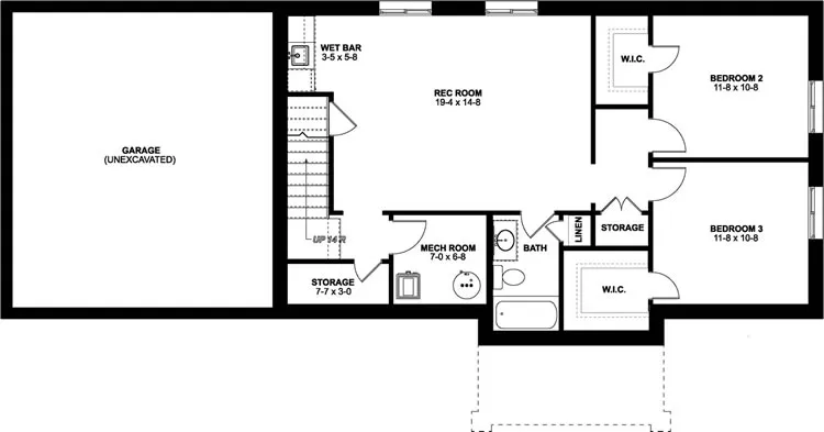 Basement Plan for House Plan #580928