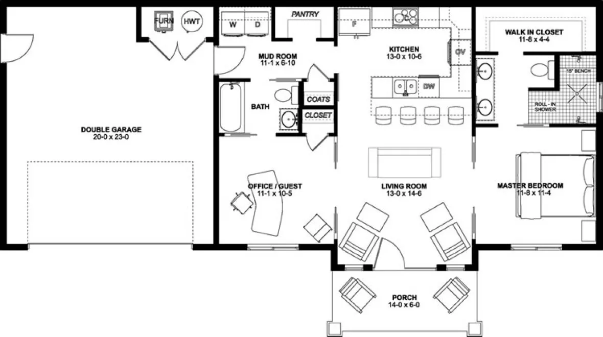 Main Floor Plan for House Plan #580928