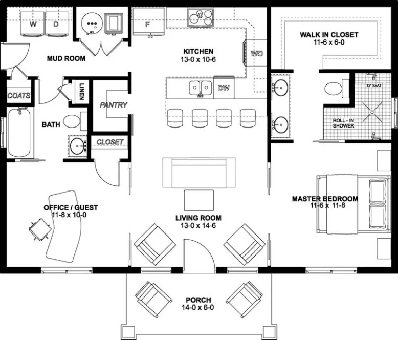 Main Floor Plan for House Plan #580988
