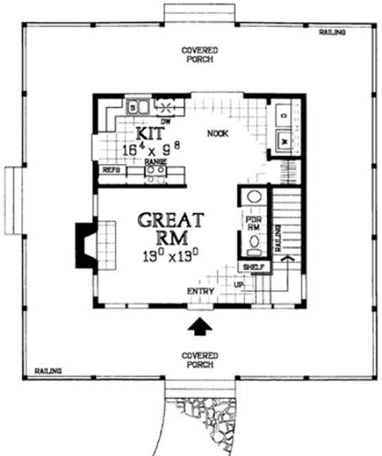 Main Floor Plan for House Plan #522701