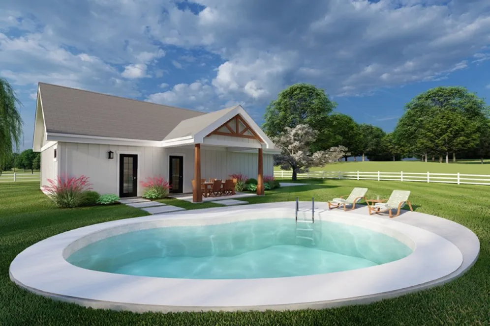 Rear Elevation for House Plan #581232