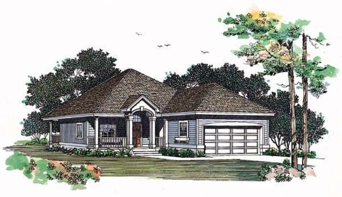 Full Rendering for House Plan #523721