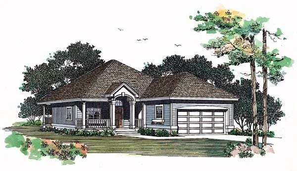 Full Rendering for House Plan #523721