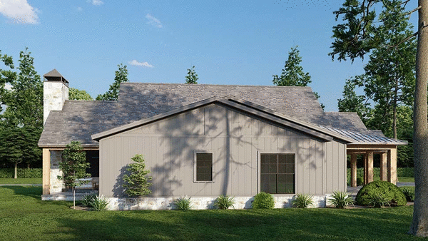 Left Elevation for House Plan #317552