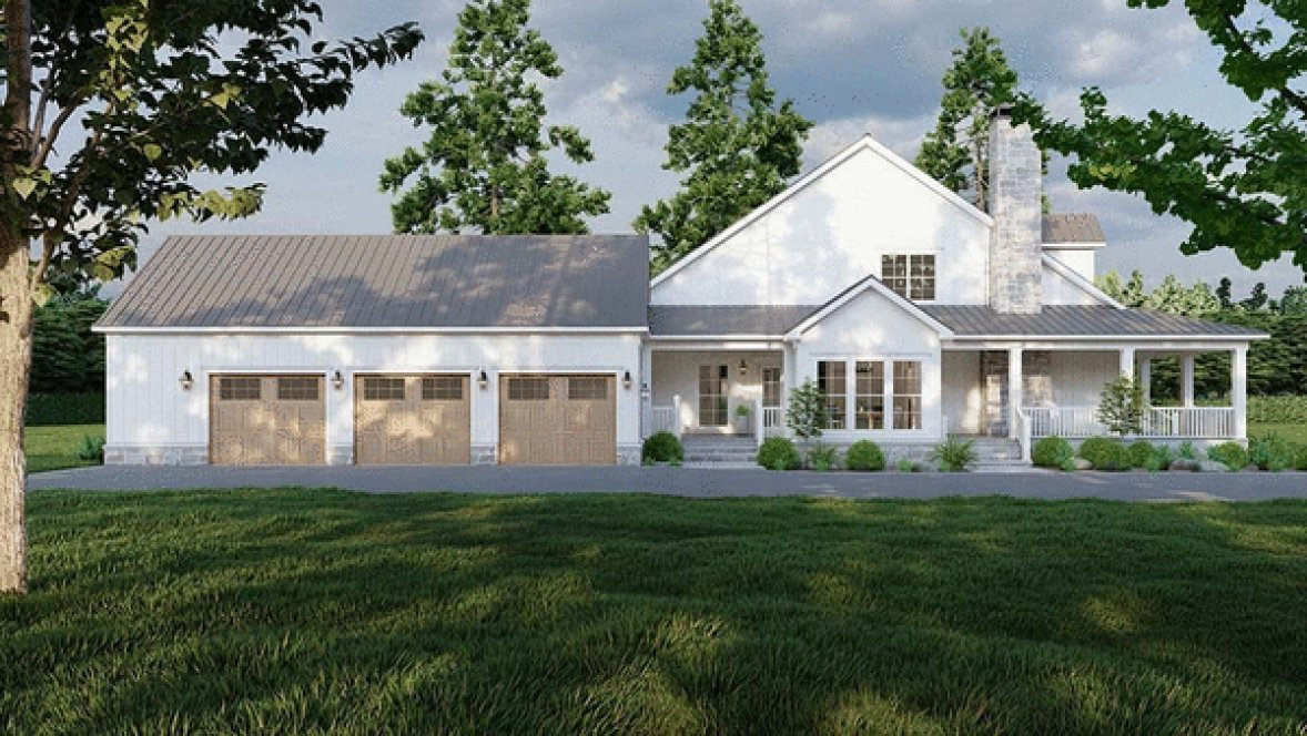 Right Elevation for House Plan #319612