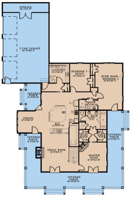 Main Floor Plan for House Plan #319612