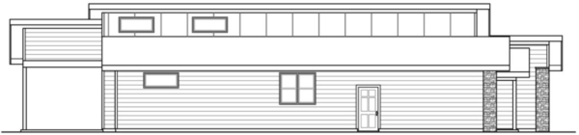 Left Elevation for House Plan #341822