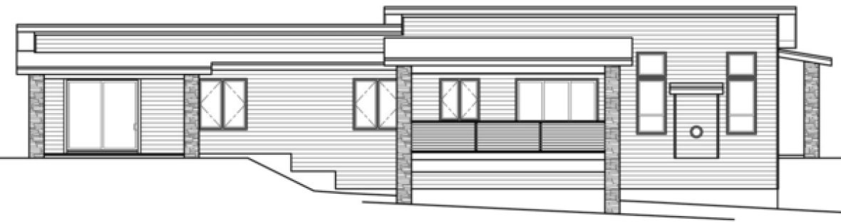 Left Elevation for House Plan #347752