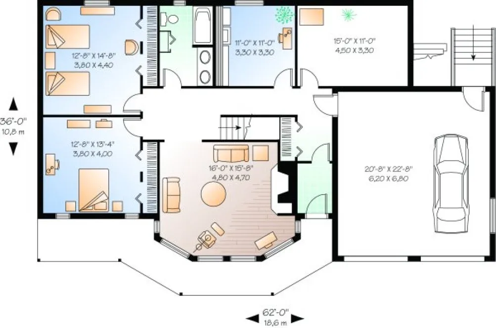 Basement Plan for House Plan #142192