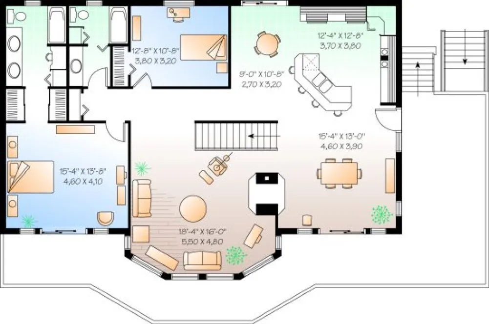 Main Floor Plan for House Plan #142192