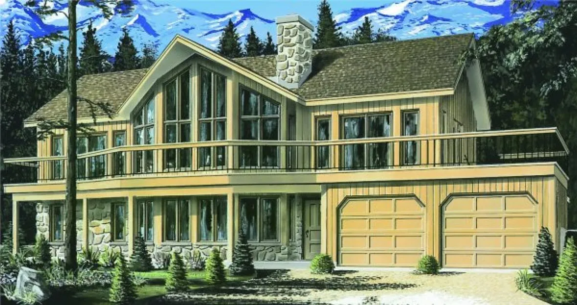 Full Rendering for House Plan #142192