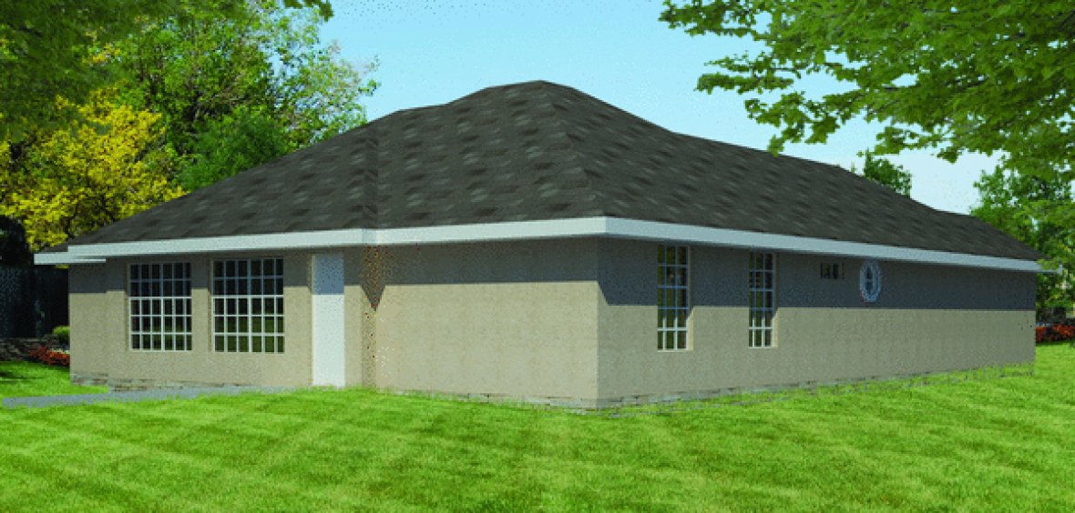 Rear Elevation for House Plan #560451