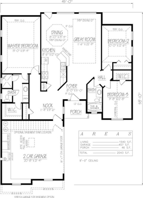 Main Floor Plan for House Plan #560451