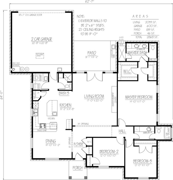 Main Floor Plan for House Plan #563302