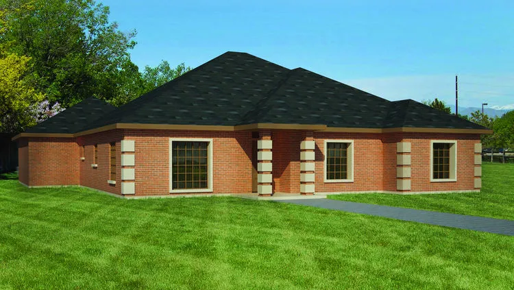 Full Rendering for House Plan #563302