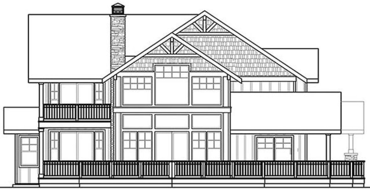 Right Elevation for House Plan #343169