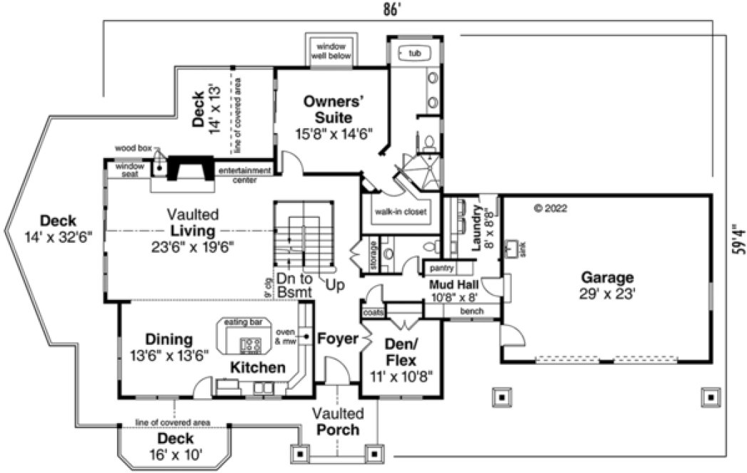 Main Floor Plan for House Plan #343169