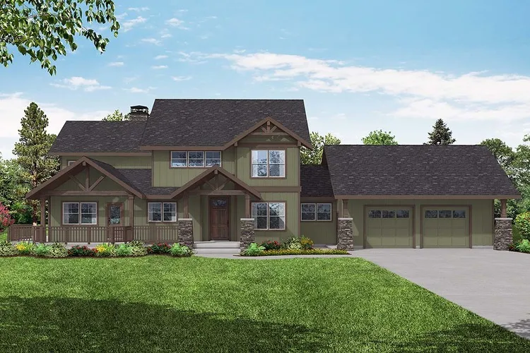 Full Rendering for House Plan #343169