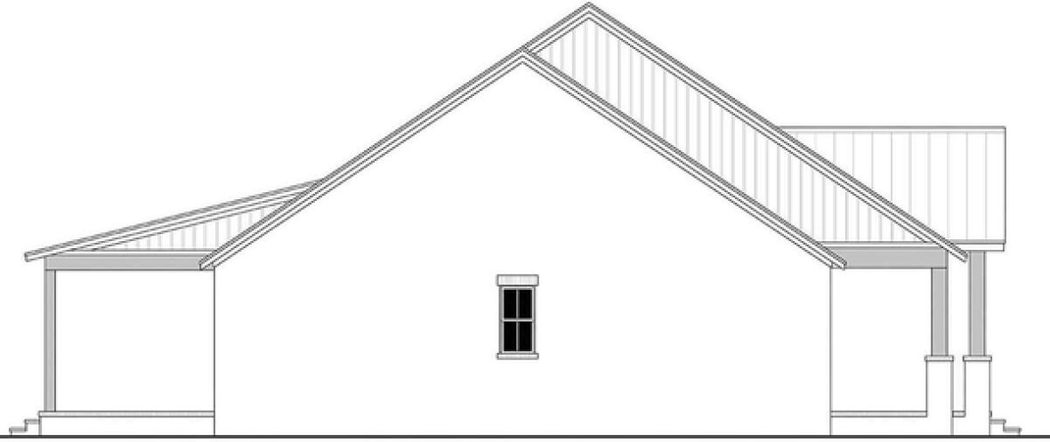 Left Elevation for House Plan #300042