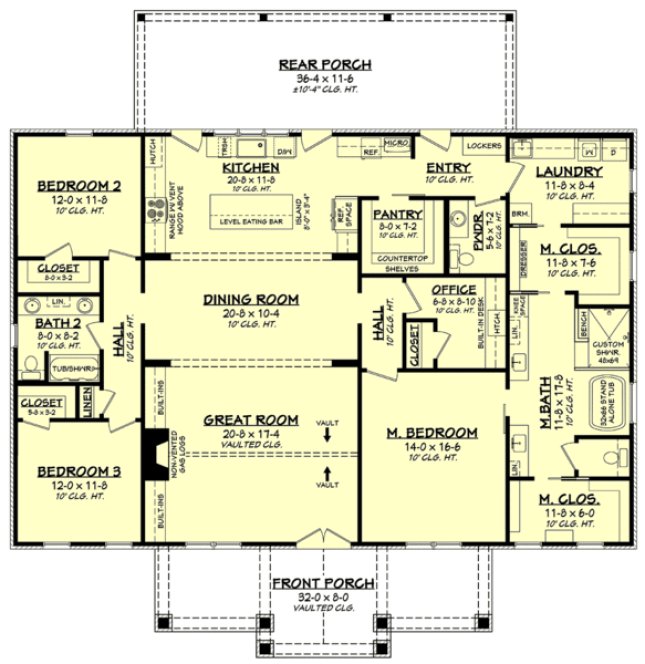 Main Floor Plan for House Plan #300042