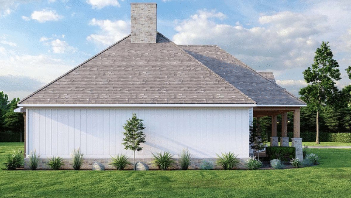 Left Elevation for House Plan #312442