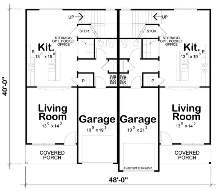Main Floor Plan for House Plan #156503