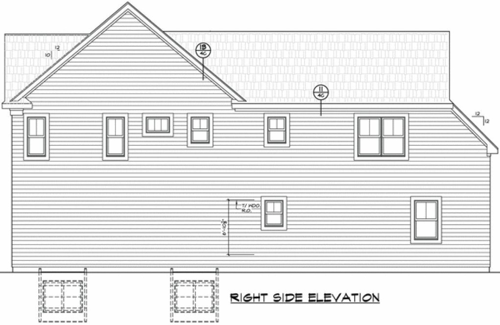 Right Elevation for House Plan #155233