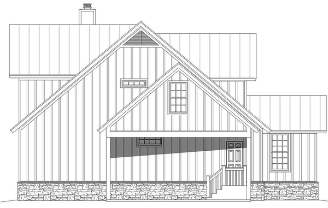 Left Elevation for House Plan #699162