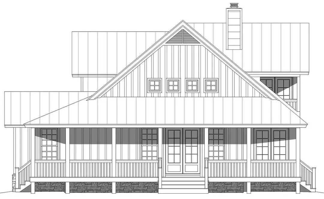 Right Elevation for House Plan #699162